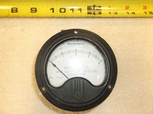 Vintage Collectible Westinghouse Amperes D.C. Gauge Mine Safety Appliances Co.