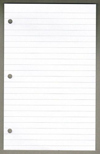 Linco Unruled Filler Paper, 5.5&#034; x 8.5&#034;, White, 3-holes, 20lb, smf000-20