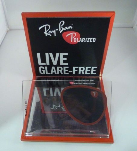 New RAY-BAN Store Counter Top POP Metal Display 7.5&#034; NIB