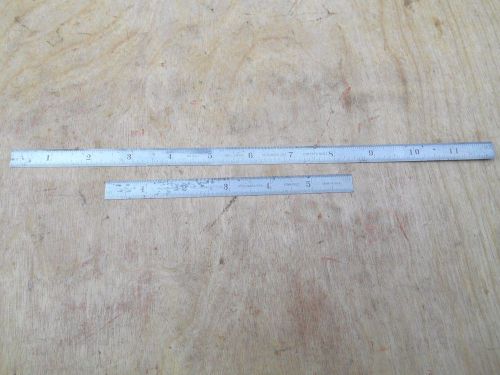 VTG STARRETT NO. 321, 12&#034; RULE &amp; NO. 322 , 6&#034; RULE