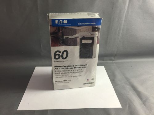 Eaton Cutler-Hammer DPU222RP Non-Fusible Pullout AC Disconnect 60A 240v