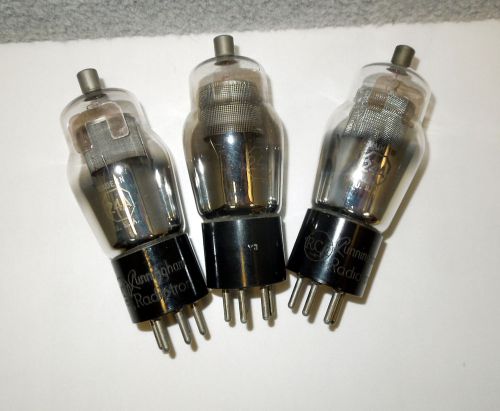 3 CUNNINGHAM RCA RADIOTRON  Radio Vacuum Tubes Model 24A Untested