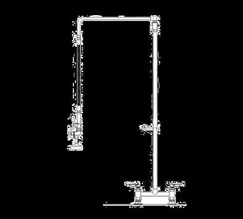 T&amp;S Brass B-0122 Pre-Rinse Unit 8&#034; center deck faucet 1/2&#034; female eccentric...