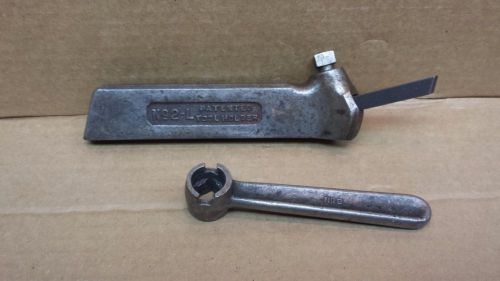 Armstrong no.2-l tool bit tool holder south bend logan, wrench &amp; 3/8&#034; tool bit for sale