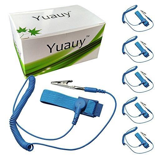 Yuauy 5 pcs anti-static wrist band strap with adjustable grounding for sale