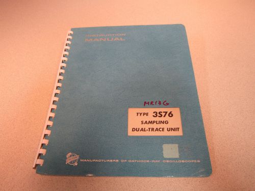 Tektronix 3S76 Sampling Dual-Trace Unit Instruction Manual