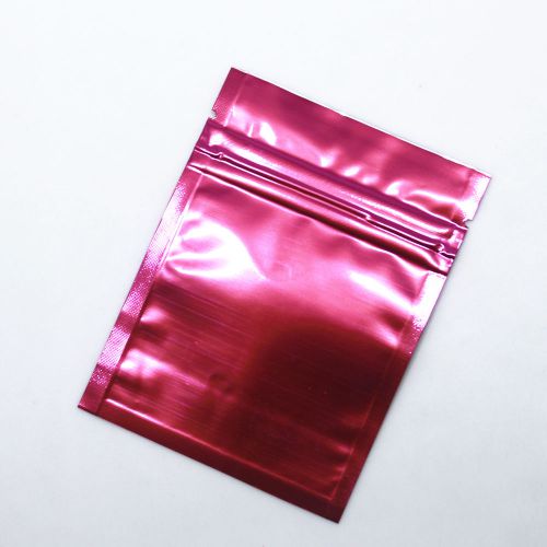 8.5x13cm flat pink mylar zip lock bags food safe aluminum foil pouch smell proof for sale