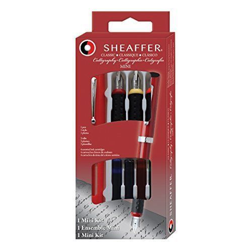 Cross Sheaffer Calligraphy Mini Kit, 1 Viewpoint Pen with 3 Interchangeable Nib