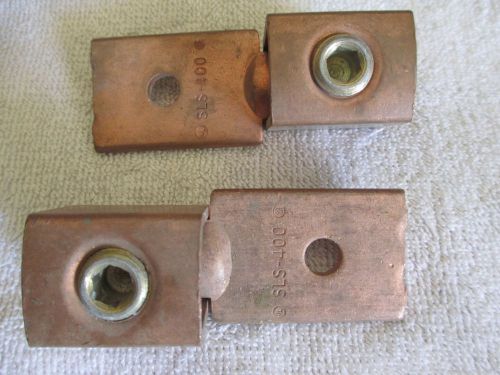 Set of 2 (two) 1/0 - 500 mcm copper mechanical lug -ilsco sls-400 - new for sale