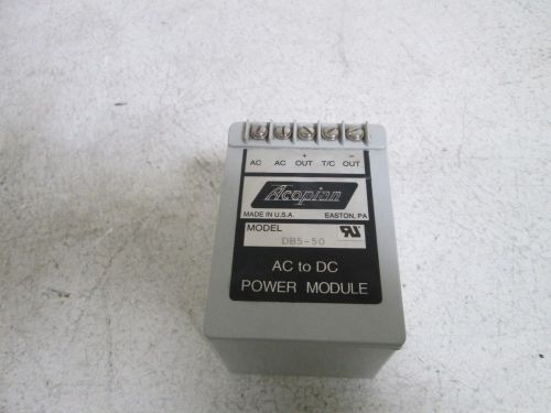 ACOPIAN AC TO DC POWER MODULE DB5-50 *NEW OUT OF BOX*
