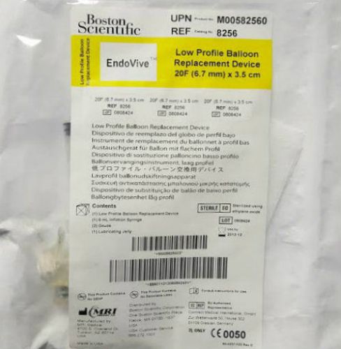 #8256 endovive low profile balloon replacement device 20f x 3.5cm for sale