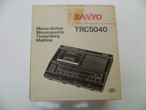 Sanyo TRC5040 Memo Scriber Microcassette Transcribing Machine pedal + Sony Tape