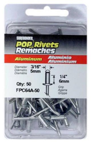 FPC Surebonder, 50 Pack, Medium Aluminum Rivet, FPC64A-50