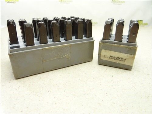 Complete set of 1/4&#034; letter &amp; number stamps hanson for sale