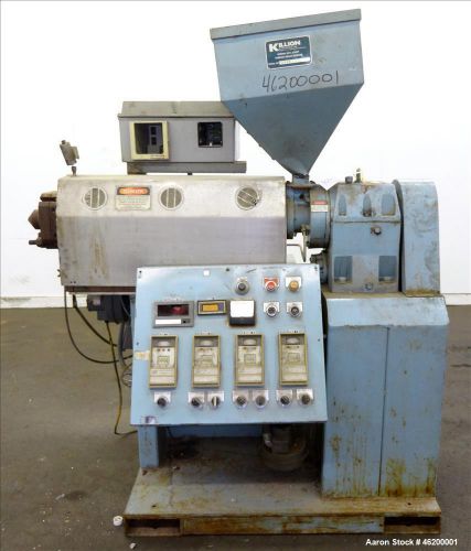 Used- Killion 1-1/2&#034; Single Screw Extruder, Model KN-150. Approximately 24 to 1