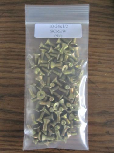 Plated Steel Flat Head Hex Socket Screw 10-24 x 1/2 - Lot of 94 pieces