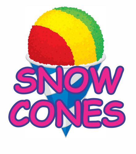 SNOW CONES Decal Sticker for Restaurant Delivery Shop Window Car Sign