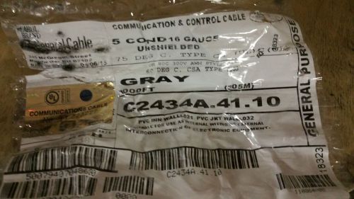 General Cable/Carol C2434A 16/5C Str TC Unshield Media/Comm Wire USA CMG /10ft