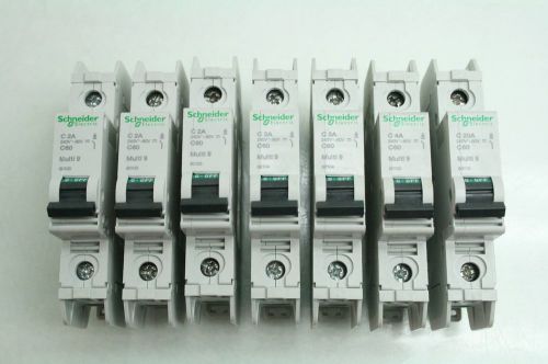 7 schneider 60103  60104  60105  60113 multi 9 c60 single pole circuit breakers for sale