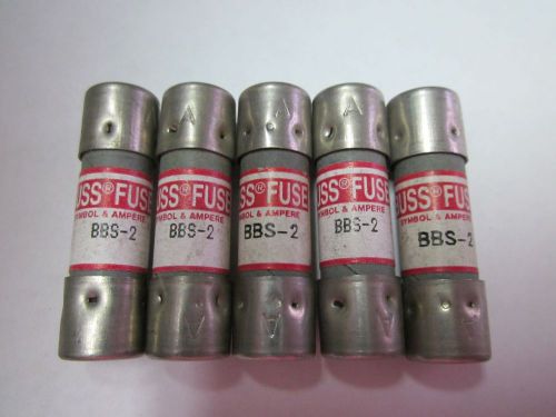 LOT OF 5 BUSS FUSE COOPER BUSSMANN BBS-2 BBS 2 BBS2 FUSE NEW NO BOX