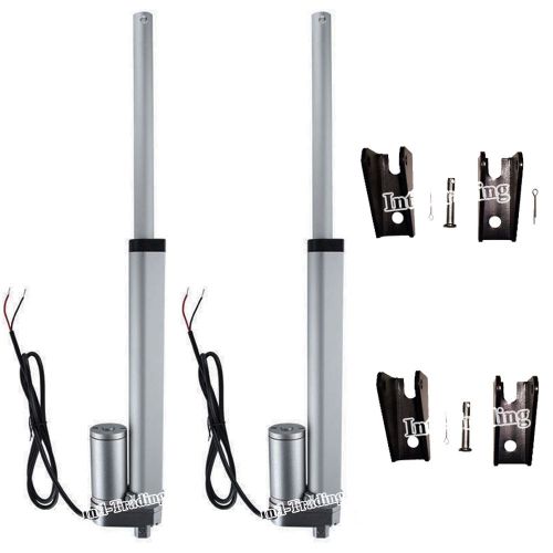 Set of 2 12v 8&#034; stroke heavy duty linear actuators &amp; brackets 330 pound max lift for sale