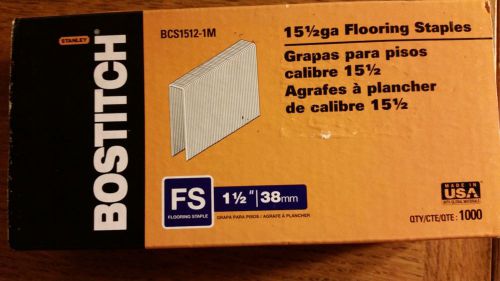 BOSTITCH BCS1512-1M 15-1/2-Gauge 1 1/2-Inch Hardwood Floor Staple 4X1000 4 Boxes