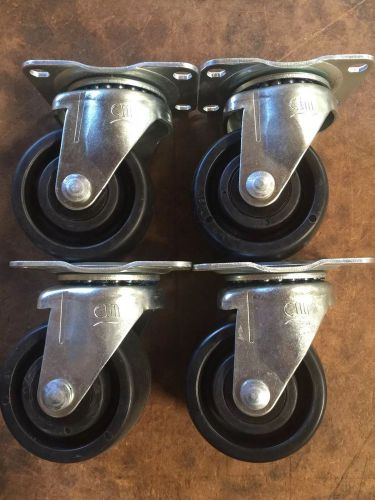 3&#034; Polyurethane  Caster Set. 4 Swivel Caster 550Ib Per Caster Total Of 1200 Ib