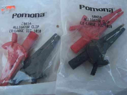 4 Pcs. Pomona 6041A Alligator Clips, Extra Large For Banana Plug  4 Pieces 6041A