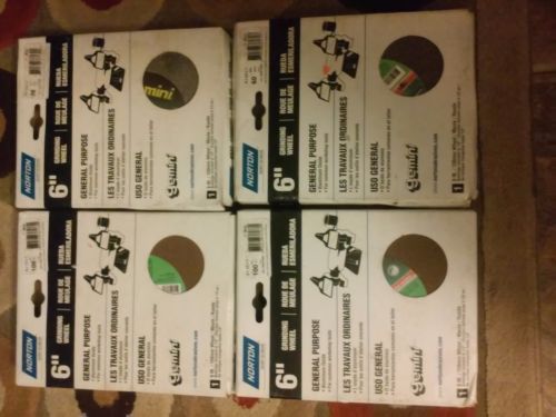 Lot of 4 Norton 6&#034; general purpose grinding wheels 6 x 1/2 x 1 gemini