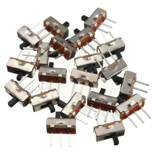 20 Pcs SS12D00G3 2 Position SPDT 1P2T 3 Pin PCB Panel Mini Vertical Slide Switch