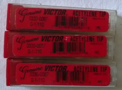 VICTOR ACETYLENE TIPS-0330-0067-0-1-110-SET OF 3-NEW