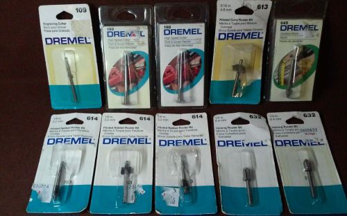 Dremel bits, cutters , &amp;  grinding stone assortment of 10 tools nip never used for sale