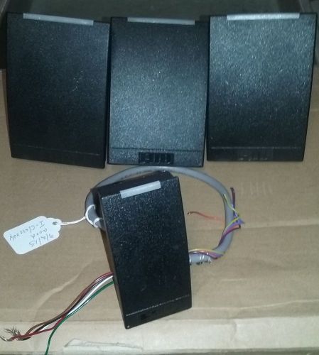 LOT 0F 4 HID i-CLASS ACCESS CARD READERS, BLACK