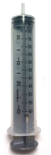 2 - Plastic Hydroponics Nutrient Measuring Syringe 60 ML