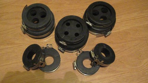 4ea. Cushions &amp; Clamps 1-1/4&#034;, 3ea. 5&#034; Boot Assemblies (3 &amp; 4 Holes) Coax Bundle