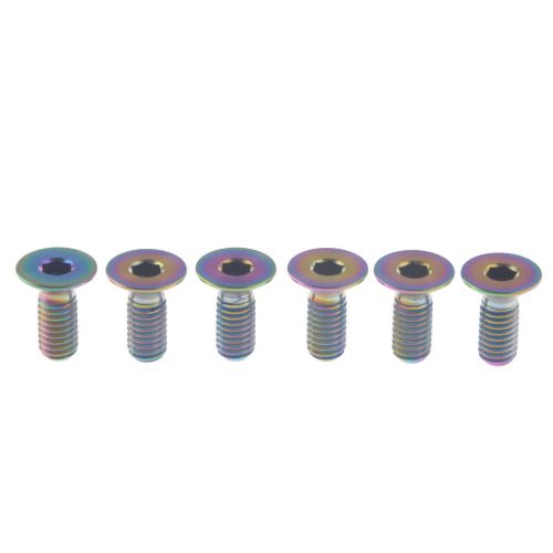 6pcs titanium ti m6x15mm allen button hex socket countersunk head bolt screw for sale