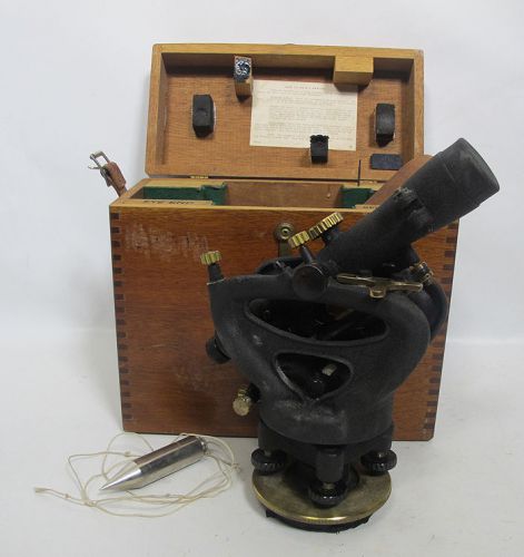 Vintage 1940&#039;s Berger Model 320 Engineer Surveying Tool Transit Level Scope yqz