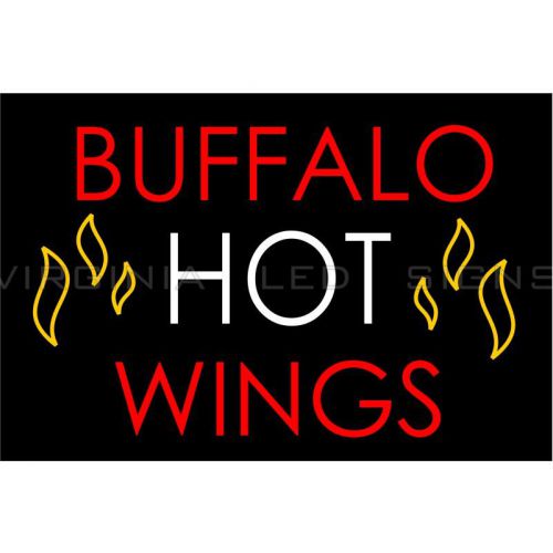 Buffalo hot wings led sign neon looking 30&#034;x20&#034; pizza high quality very bright for sale