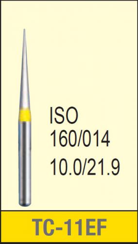 MANI DIA-BURS TC-11EF Taper Conical End Extra Fine Dental Diamond Burs 30 pcs