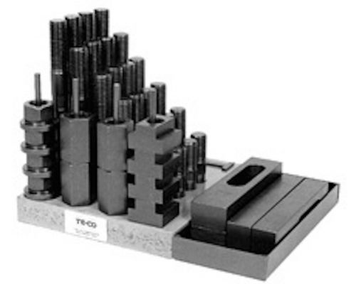 Nos te-co milling machine clamp kit: 9/16&#039;&#039; table t-slot x 1/2-13&#039;&#039; stud 20505 for sale