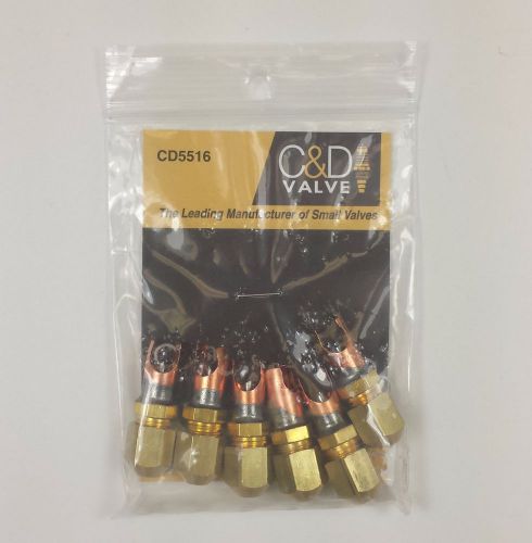 C&amp;D Valve CD5516-6 Braze-On Self-Piercing Saddle Valve 5/16&#034; - PACK OF 6 - NEW!