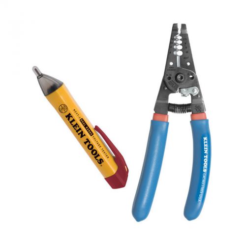 Klein Tools 11053 Klein-Kurve 6-12 AWG Wire Cutter/Stripper with Voltage Tester