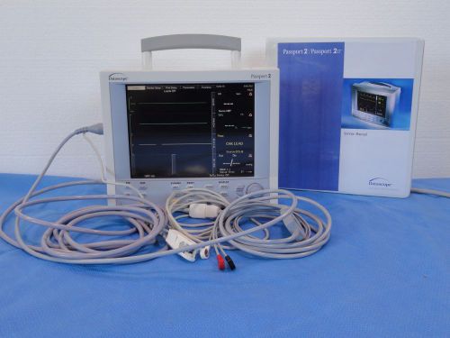 Datascope Passport 2 Patient Vital Signs Monitor ECG Sp02 NIBP No Reserve!