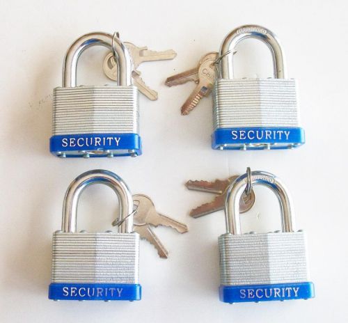 50mm LAMINATED STEEL CASE PADLOCK ~ 4pc set KEYED ALIKE