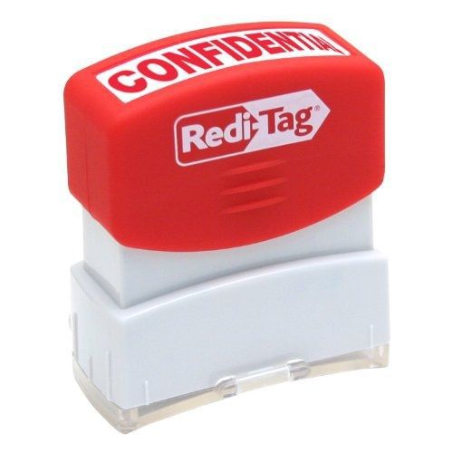 Redi-Tag Pre-Inked CONFIDENTIAL Stamp, Stamp Impression Size: 9/16 x 1-11/16