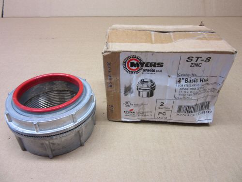 2 nib myers st-8 st8 3&#034; basic hub zin = thomas &amp; betts h300-tb h300tb for sale