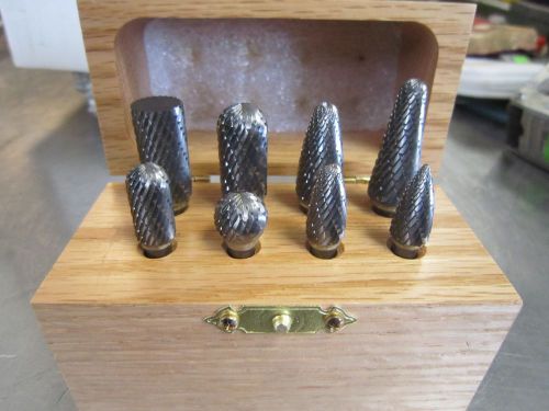 Sgs tool company 18211 bur set 6 d/c carbide bur 1/4 shank diameter for sale