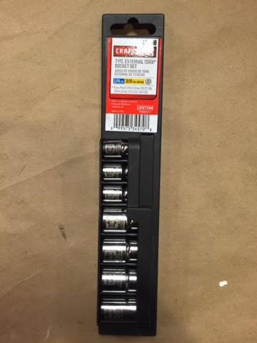 7-PC CRAFTSMAN EXTERNAL TORX SOCKET SET 1/4-IN 3/8-IN DRIVE 934570