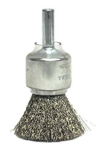 Weiler 11003 coated cup crimped wire end brush, 3/4&#034;, 0.06&#034; steel fill pack of for sale