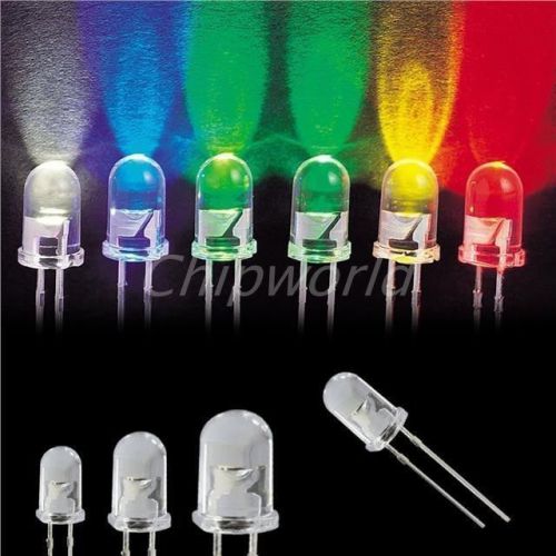100x 5mm led led light tube red green yellow white blue 8 kinds total 100 for sale